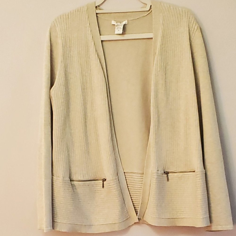 Isela woven cardigan   Beige   Size XL
